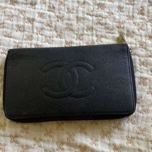 Authentic Chanel Black Leather Wallet